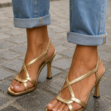 Cassie | Σανδάλια με Τακούνι Golden Summer Charm