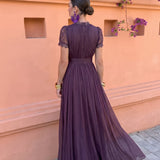 Ashley — Vintage Μακρύ Φόρεμα σε Σιφόν