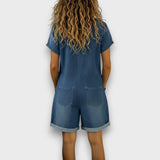 Joan | Vintage κοντές φόρμες με denim εμφάνιση