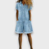 Joan | Vintage κοντές φόρμες με denim εμφάνιση